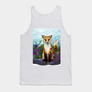 Fox and Flowers Tank Top